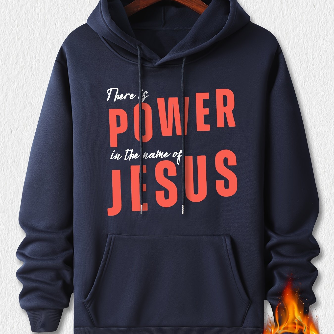 There Is Power In The Name Of Jesus Men's Christian Pullover Hooded Sweatshirt claimedbygoddesigns
