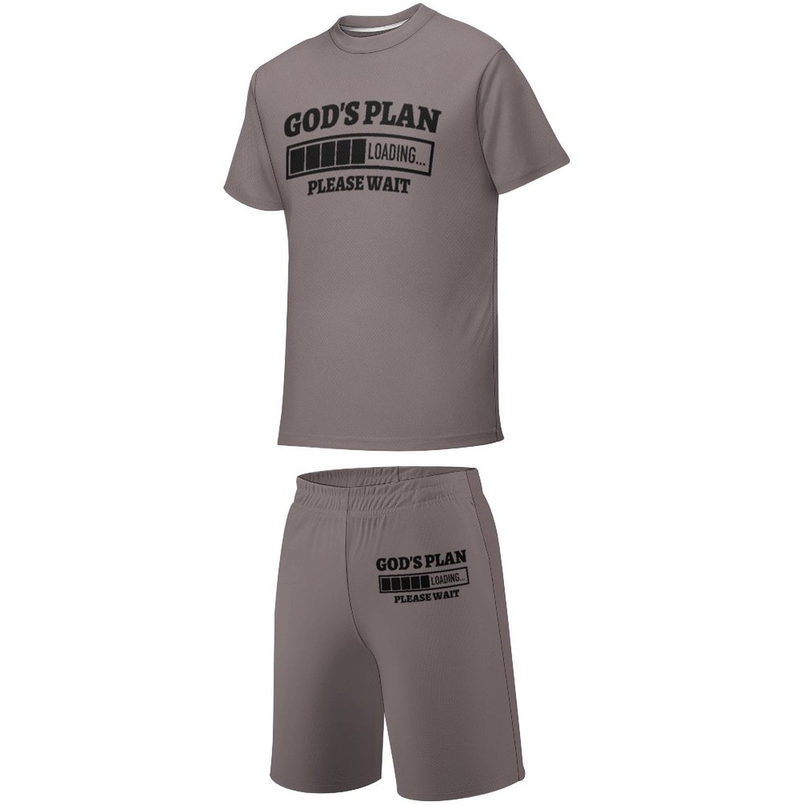 God's Plan Loading Youth Christian Summer Casual Outfit Shorts Set SALE-Personal Design