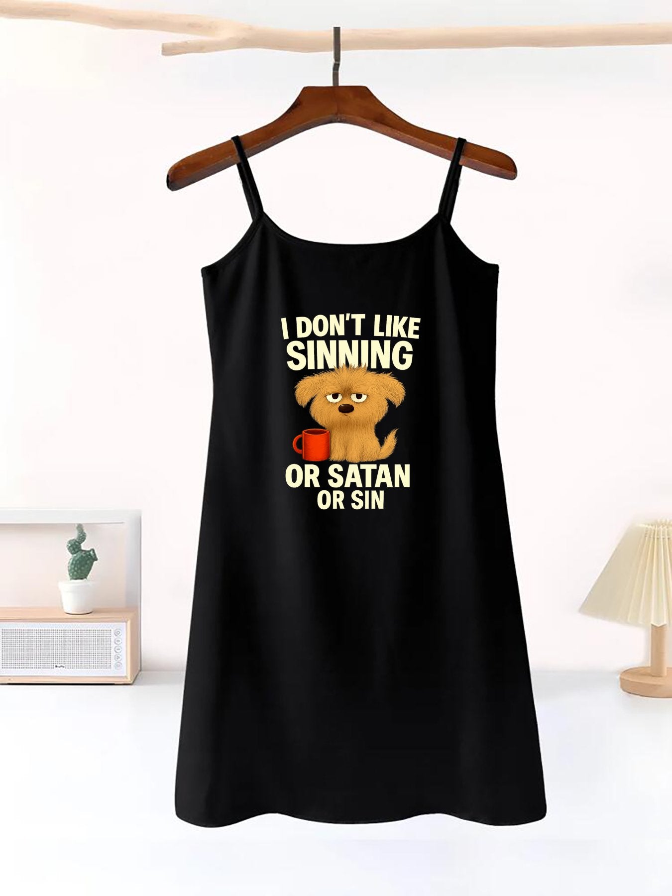 I Don't Like Sinning Women's Christian Camisole Nightdress - ClaimedbyGodDesigns