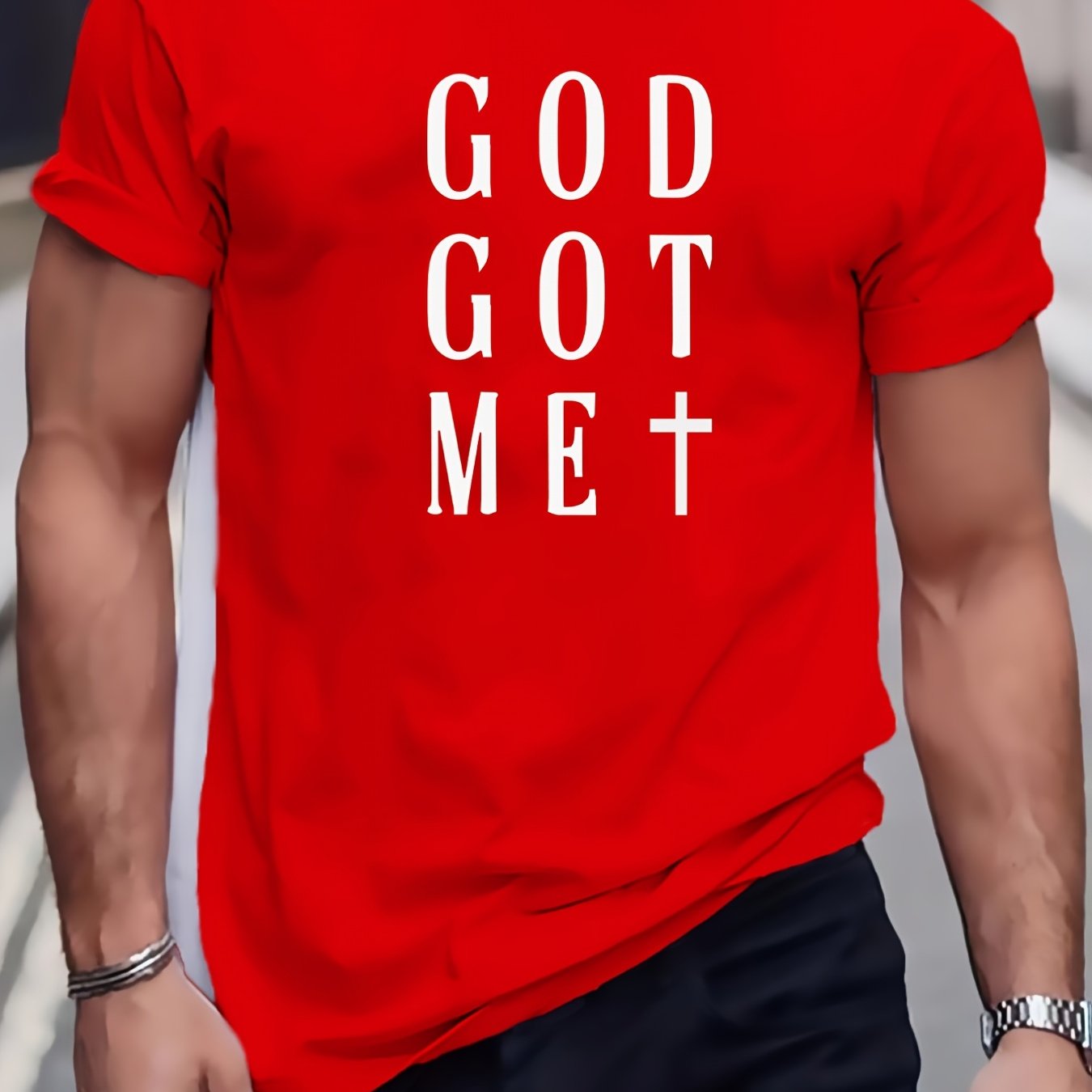 God Got Me Men's Christian T-shirt claimedbygoddesigns