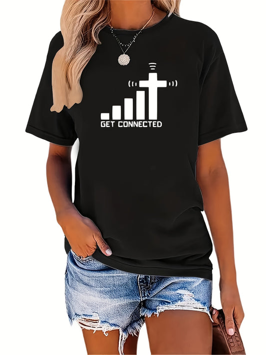 Get Connected To The Cross Women's Christian T-shirt claimedbygoddesigns