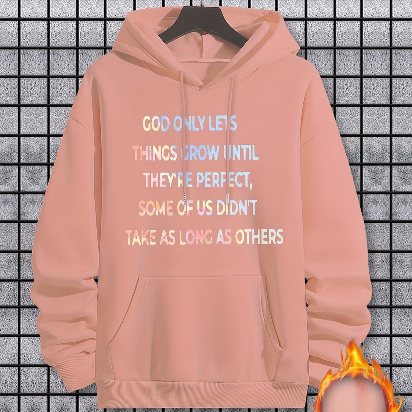 God Only Let's Things Grown Until They're Perfect Men's Christian Pullover Hooded Sweatshirt claimedbygoddesigns