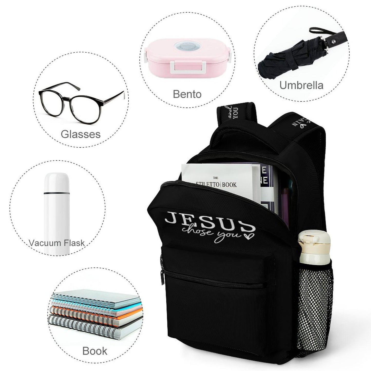 Jesus Chose You And He Would Choose You Again And Again Christian Children's School Backpack