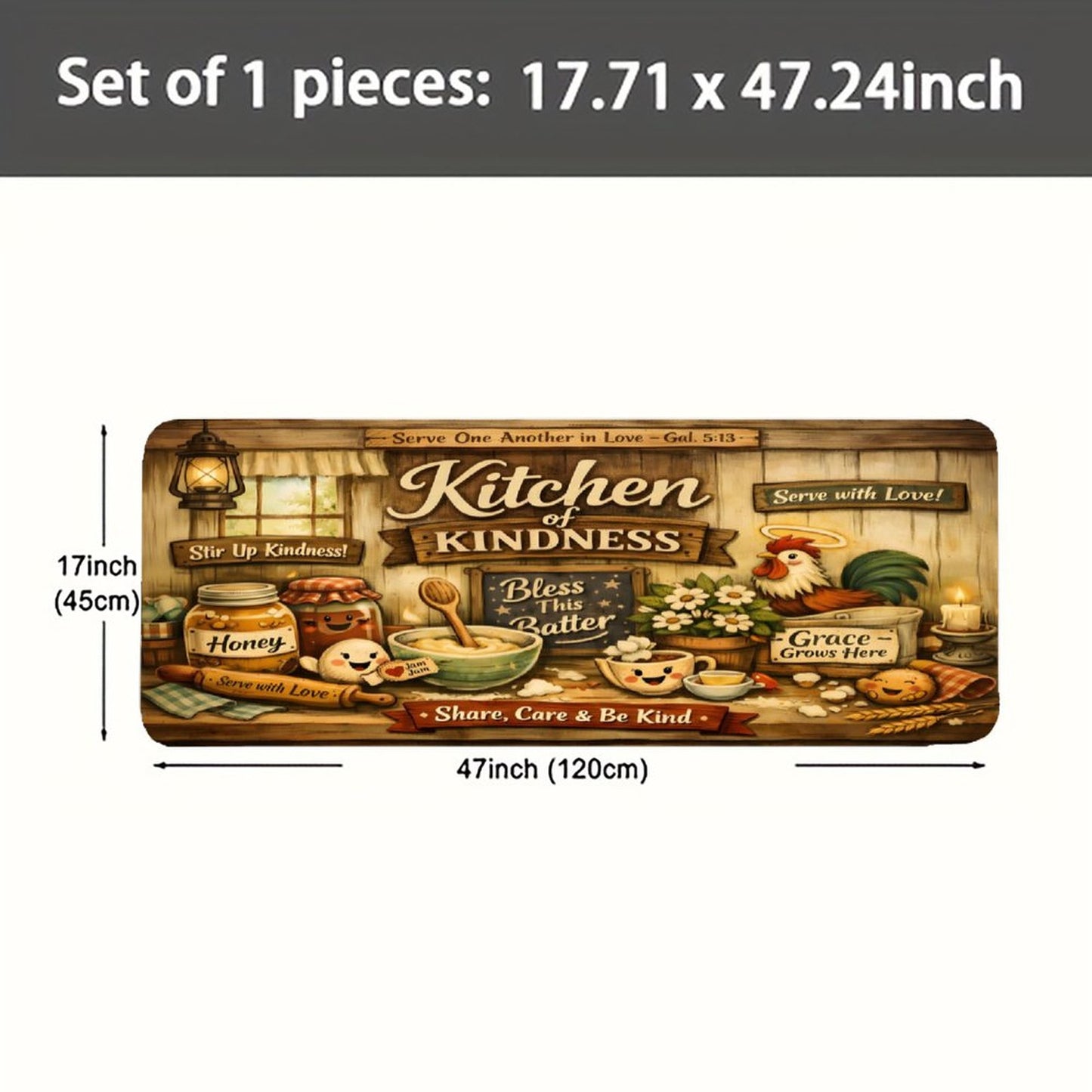Kitchen Of Kindness Christian Kitchen Mat