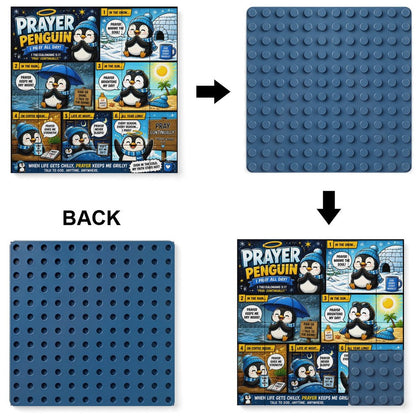 Prayer Penguin – Building Block Puzzle Ornament - ClaimedbyGodDesigns
