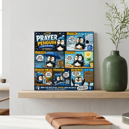 Prayer Penguin – Building Block Puzzle Ornament - ClaimedbyGodDesigns