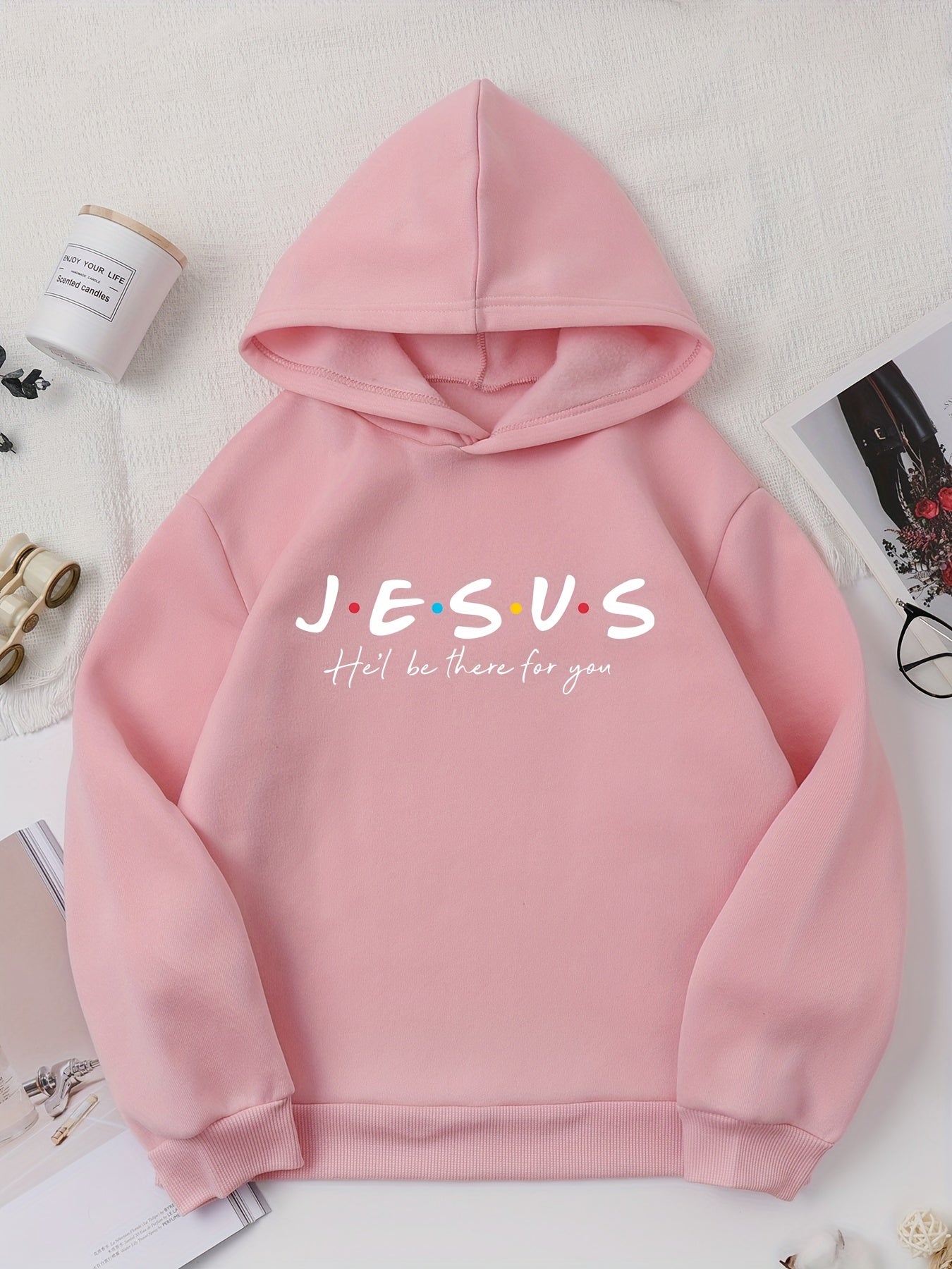 Jesus He'll Be There For You Youth Christian Pullover Hooded Sweatshirt claimedbygoddesigns
