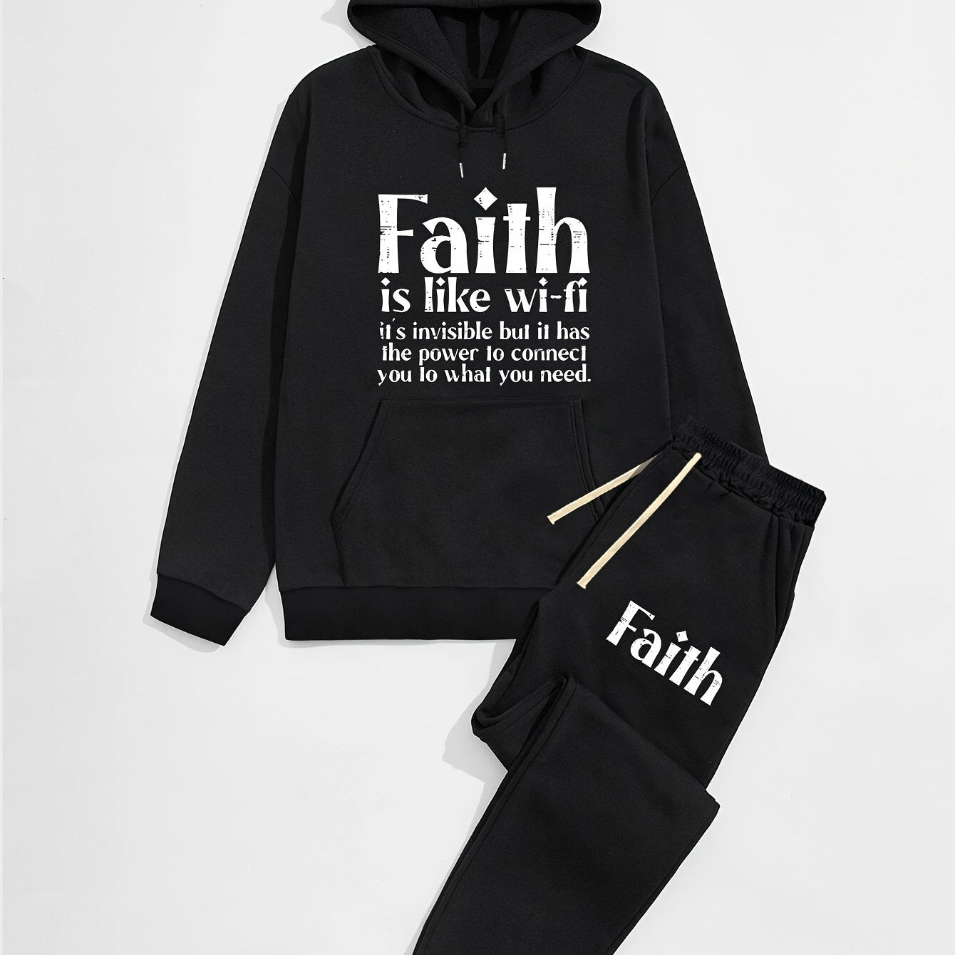 FAITH IS LIKE WI-FI Men's Christian Casual Outfit claimedbygoddesigns