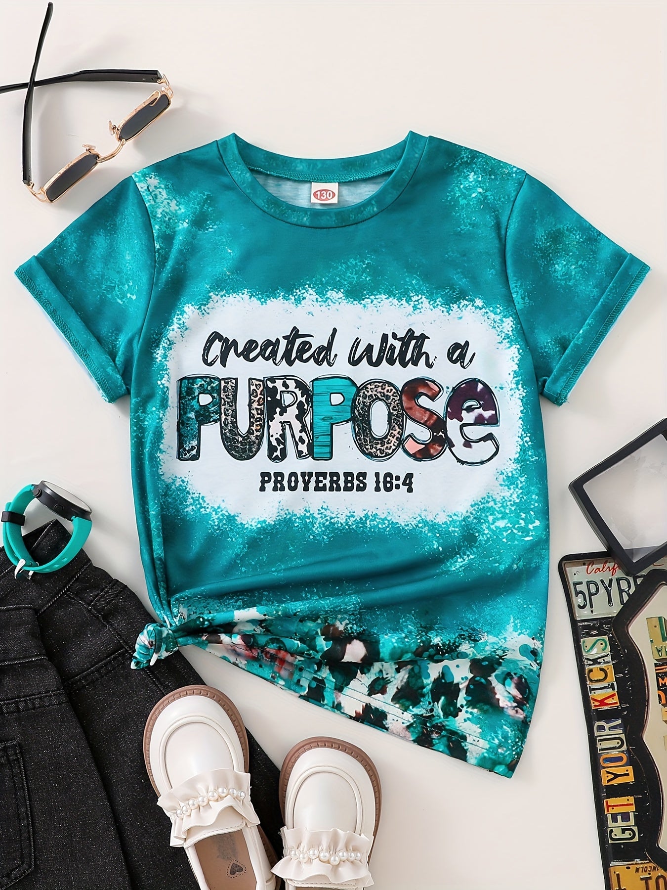 Created With A Purpose Youth Christian T-shirt claimedbygoddesigns
