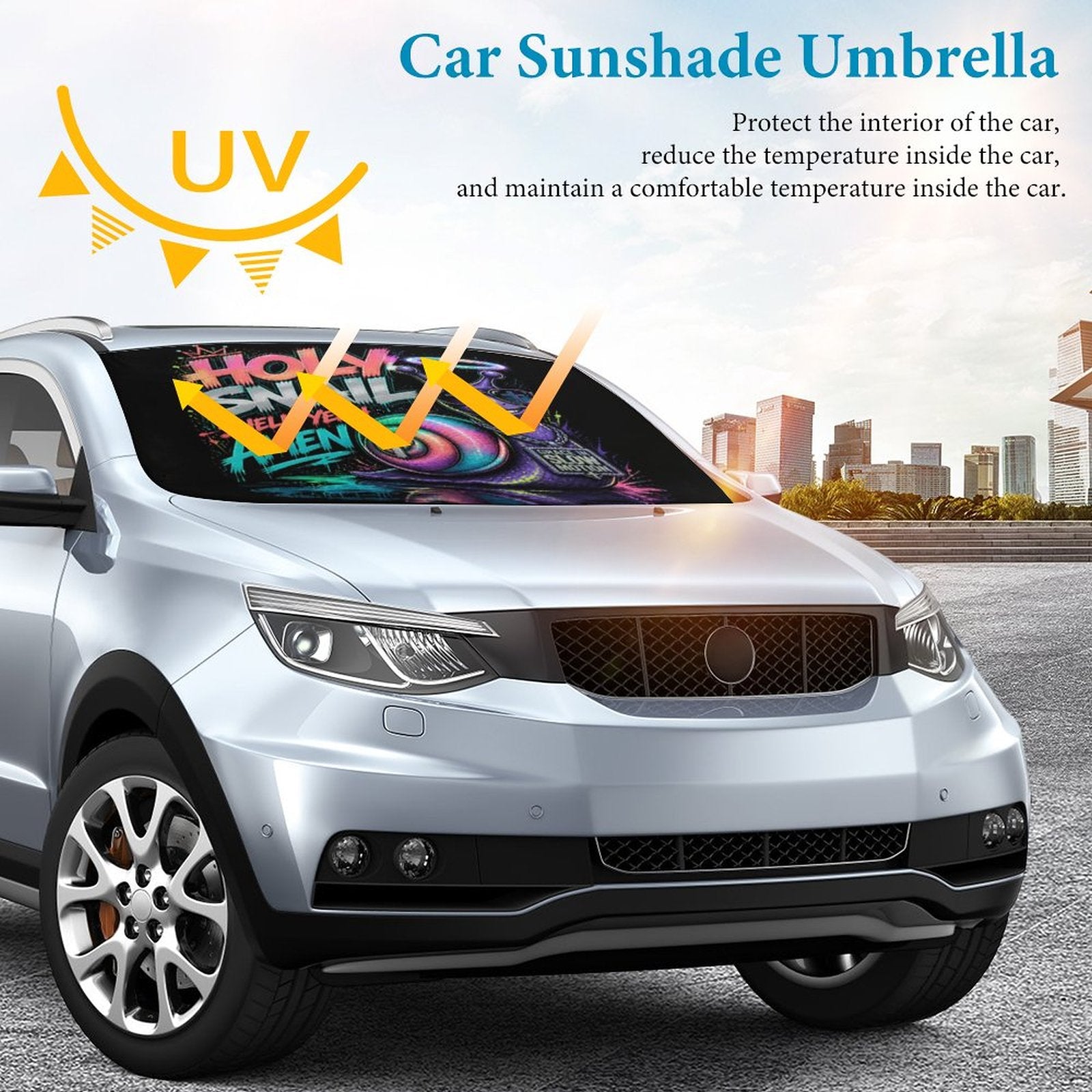 Holy Snail — Shell Yeah Amen Christian Car Sunshade Umbrella - ClaimedbyGodDesigns