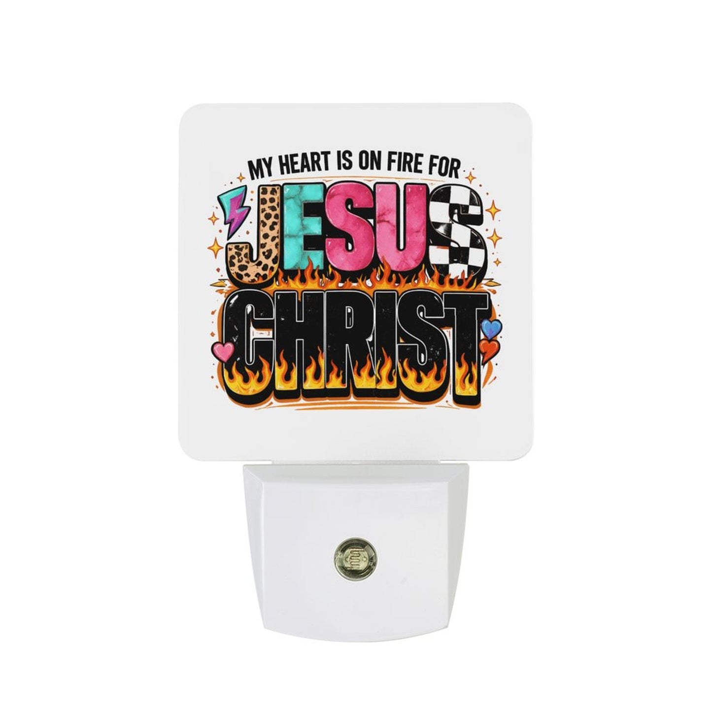 My Heart Is On Fire For Jesus Christ Christian Night Light For Kids