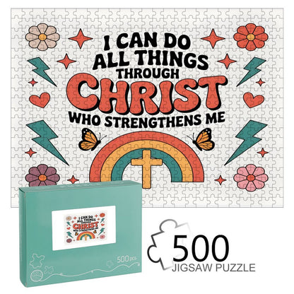 I Can Do All Things Christian  Horizontal Wooden Puzzle