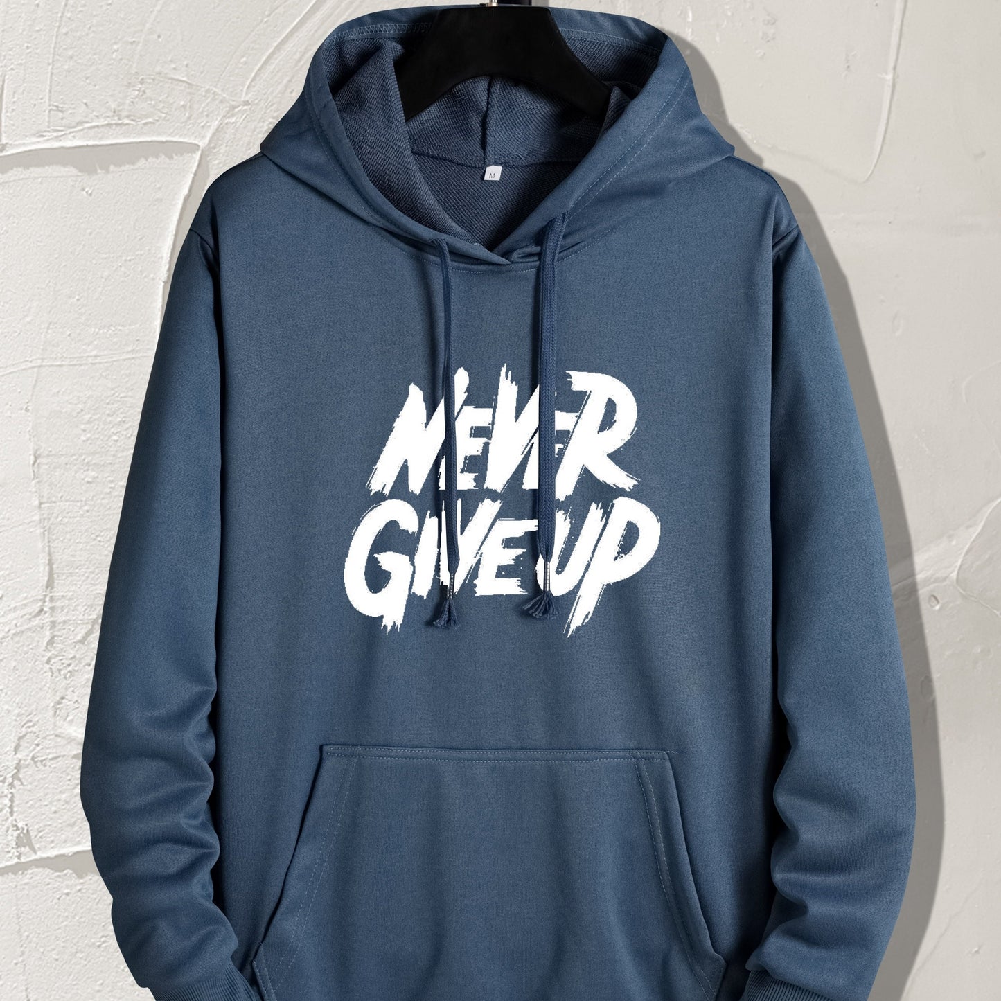 Never Give Up Men's Christian Pullover Hooded Sweatshirt claimedbygoddesigns