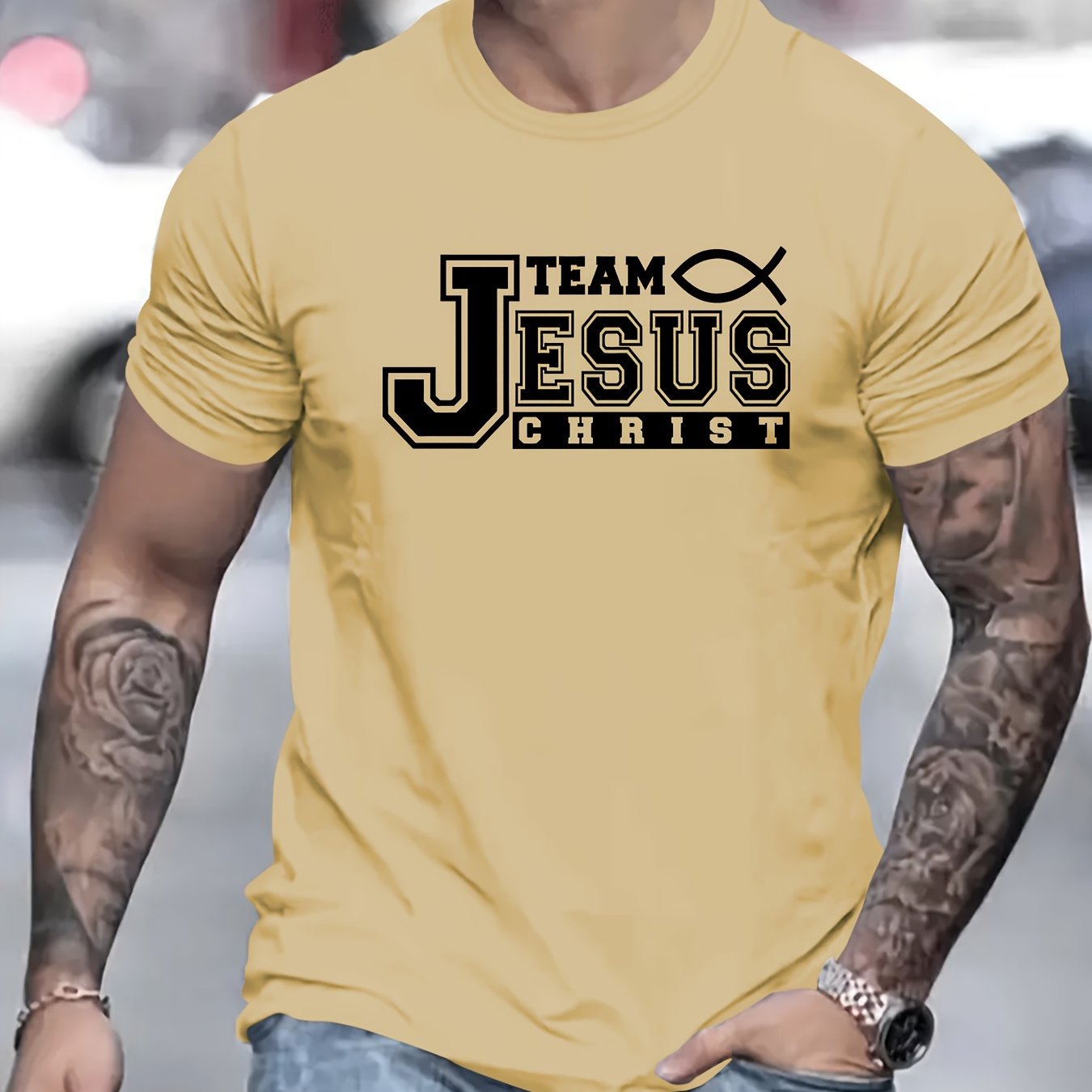 Team Jesus Christ Men's Christian T-shirt claimedbygoddesigns