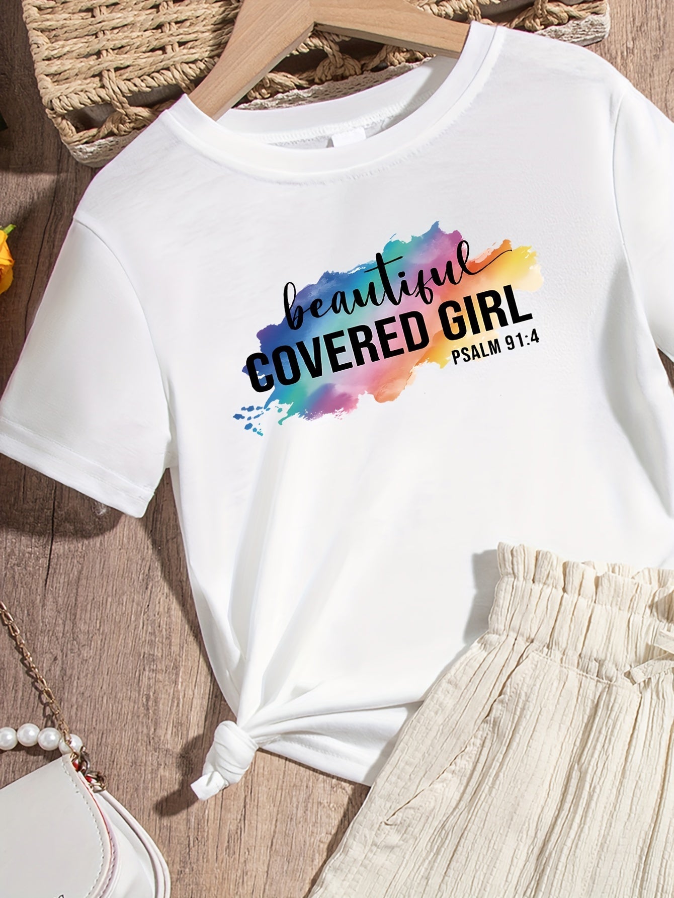 PSALM 91:4 BEAUTIFUL COVERED GIRL Youth Christian Casual Outfit claimedbygoddesigns