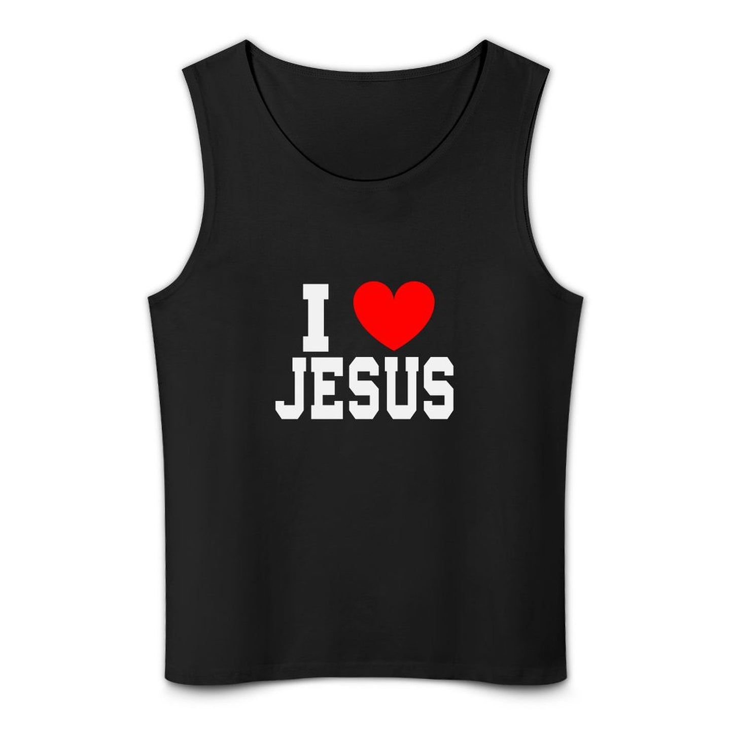 I Love Jesus Men's Christian Cotton Tank Top