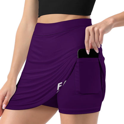 Faith Over Fear Women's Christian Anti-peep Skort with Pocket