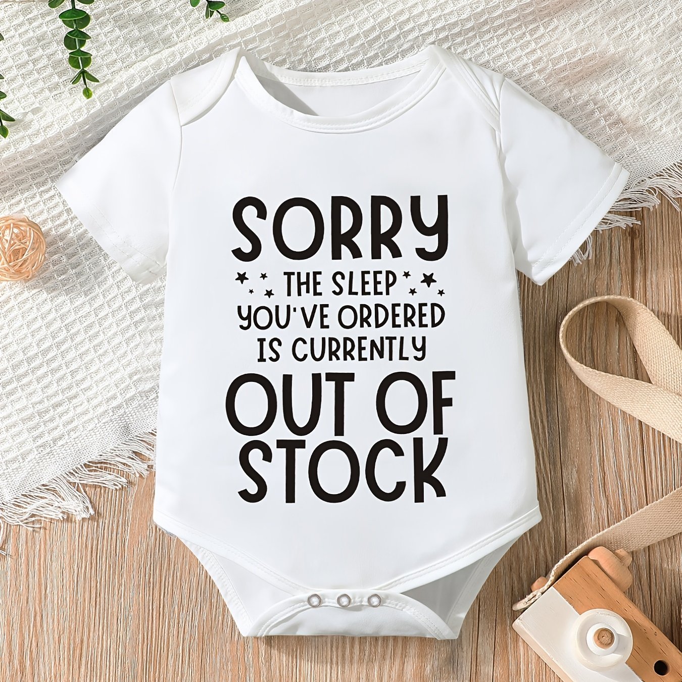 Sorry The Sleep You've Ordered Is Currently Out Of Stock Christian Baby Onesie claimedbygoddesigns