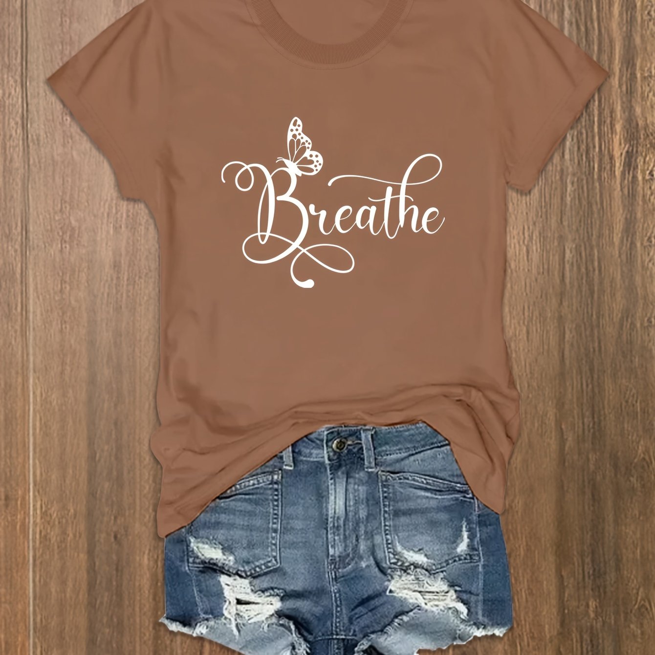 Breathe Plus Size Women's Christian T-shirt claimedbygoddesigns