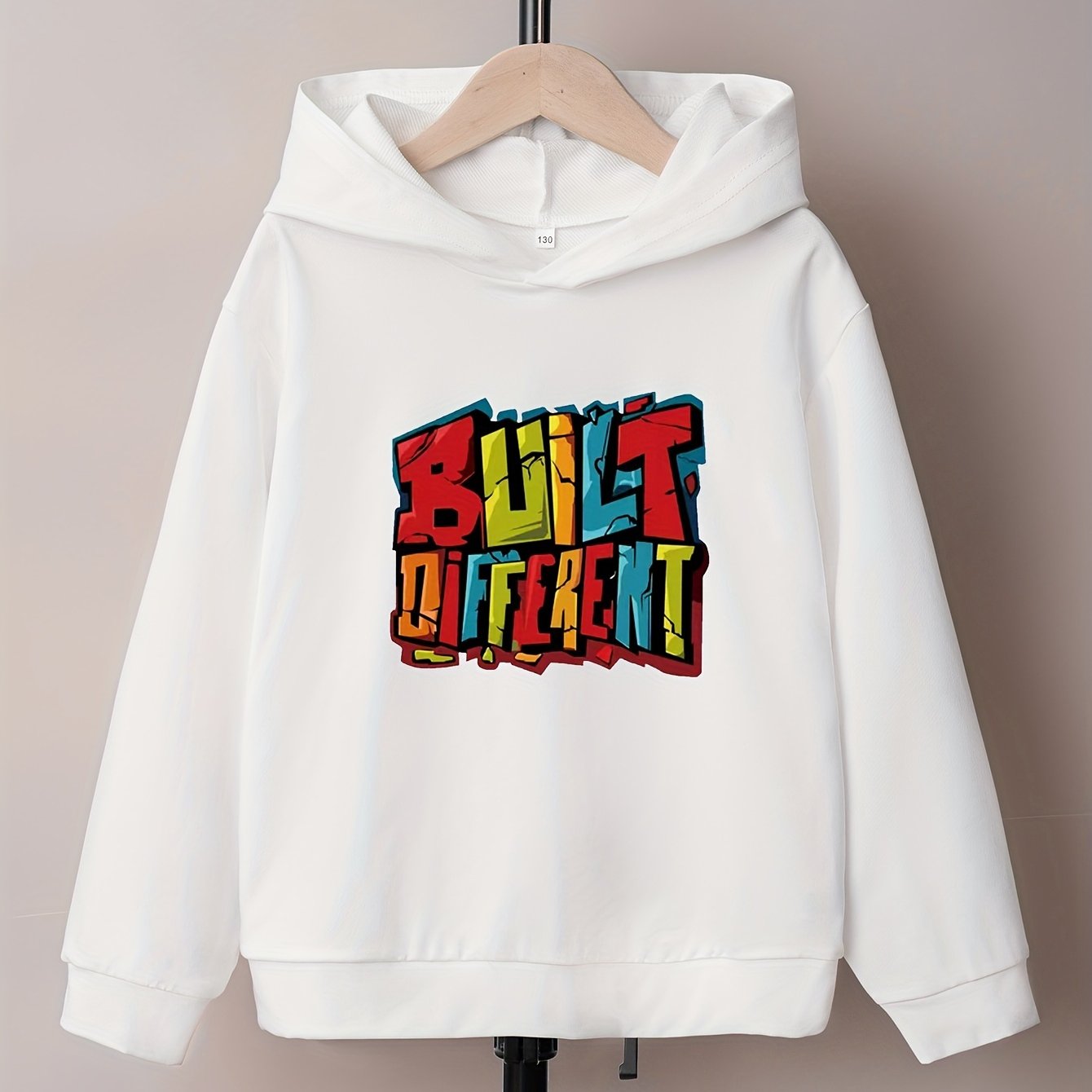 BUILT DIFFERENT Youth Christian Pullover Hooded Sweatshirt claimedbygoddesigns