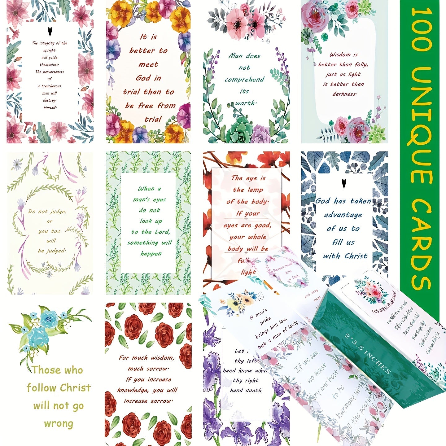 100pcs Prayer Cards With Assorted Bible Verses Christian Gift Idea claimedbygoddesigns