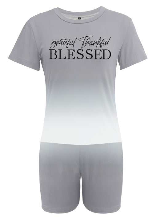 Grateful Thankful Blessed Women's Christian Casual Outfit claimedbygoddesigns