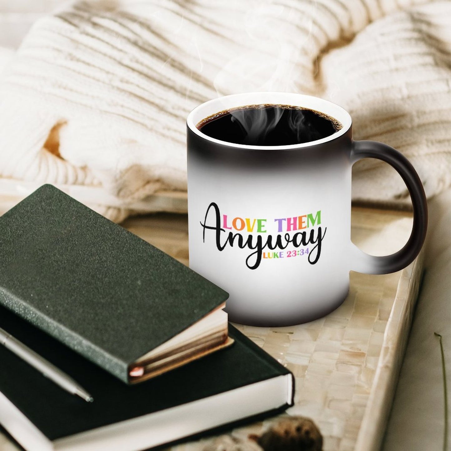 Love Them Anyway Christian Color Changing Mug (Dual-sided )