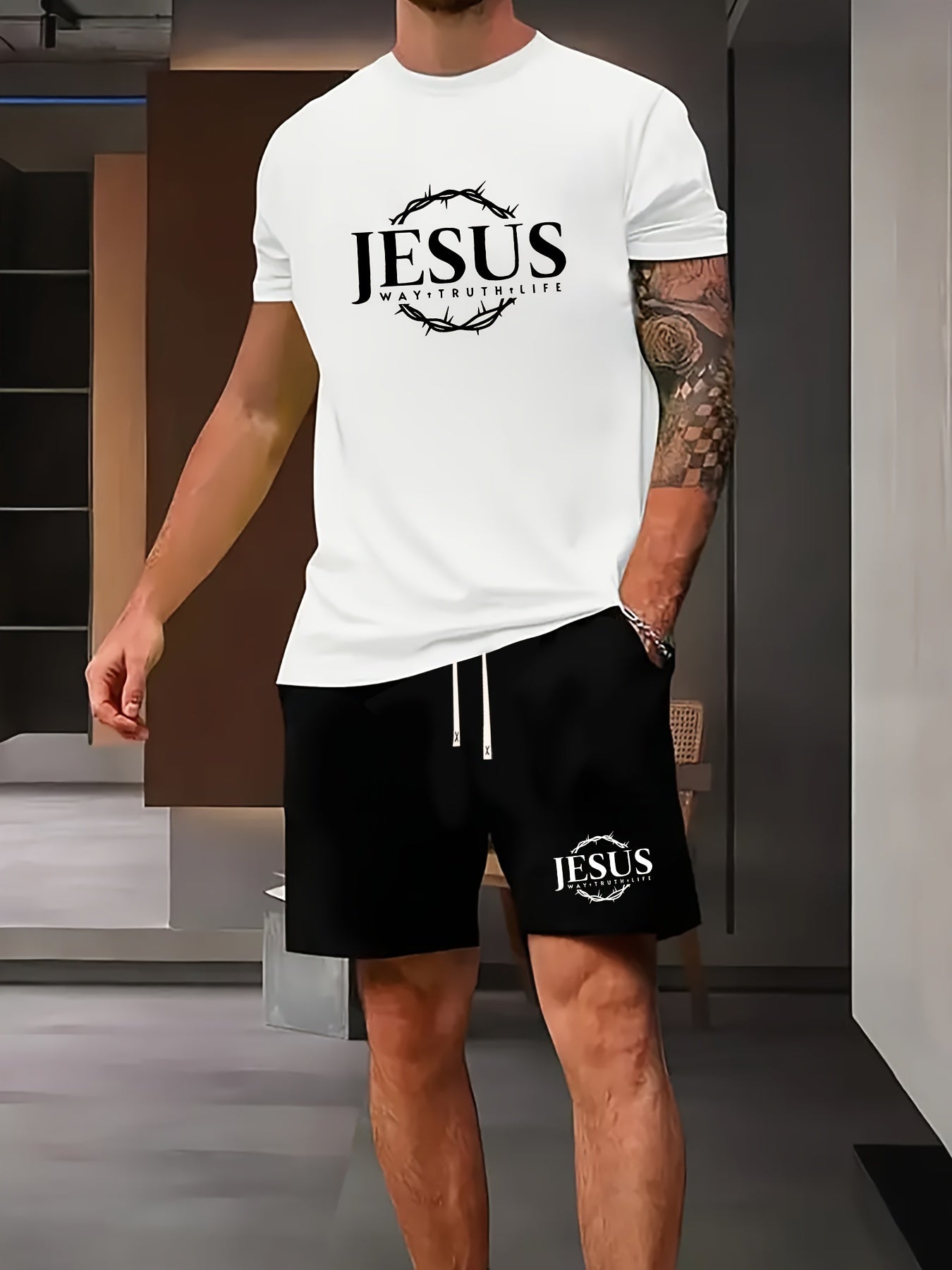 Jesus Way Truth Life Men's Christian Casual Outfit claimedbygoddesigns