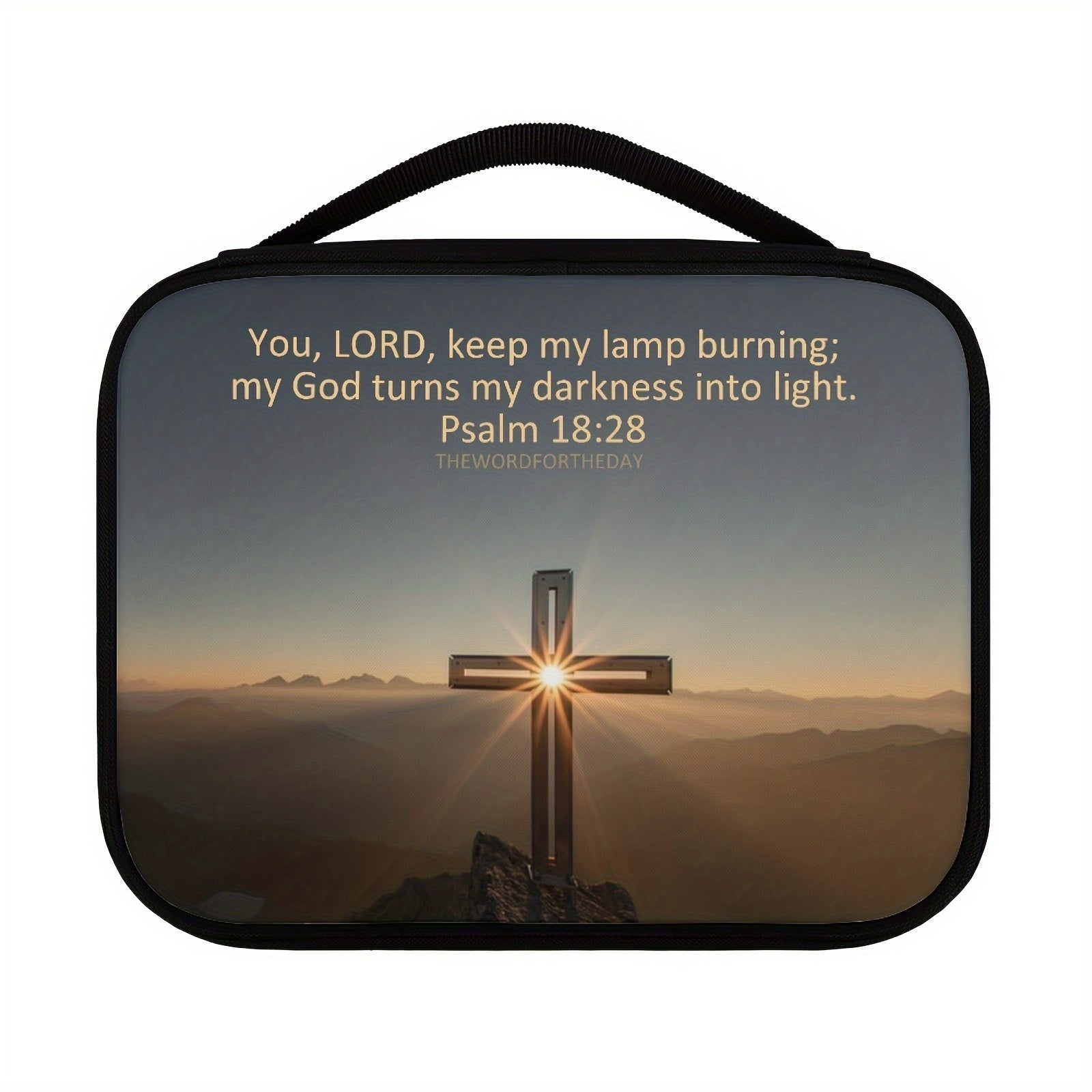 Psalm 18:28 My God Turns My Darkness Into Light Christian Bible Cover claimedbygoddesigns