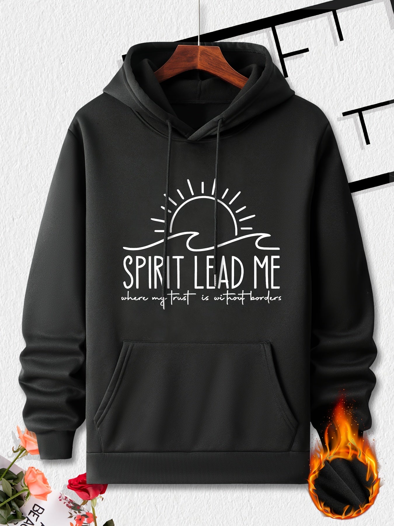 Spirit Lead Me Men's Christian Pullover Hooded Sweatshirt claimedbygoddesigns