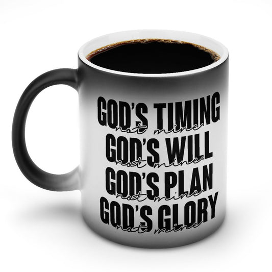 God's Timing Christian Color Changing Mug (Dual-sided )