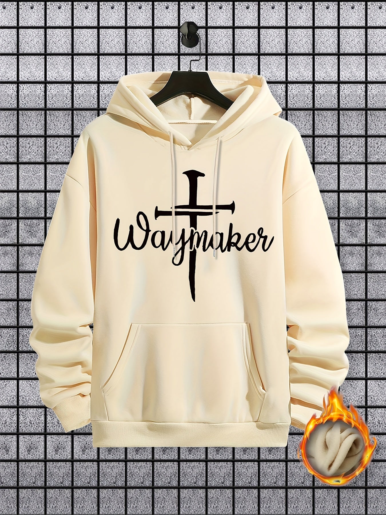 Waymaker Men's Christian Pullover Hooded Sweatshirt claimedbygoddesigns