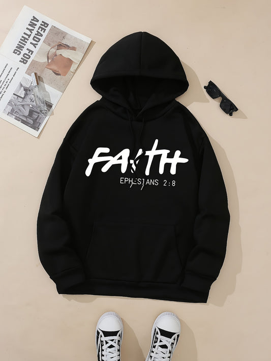 Ephesians 2:8 Faith Women's Christian Pullover Hooded Sweatshirt claimedbygoddesigns