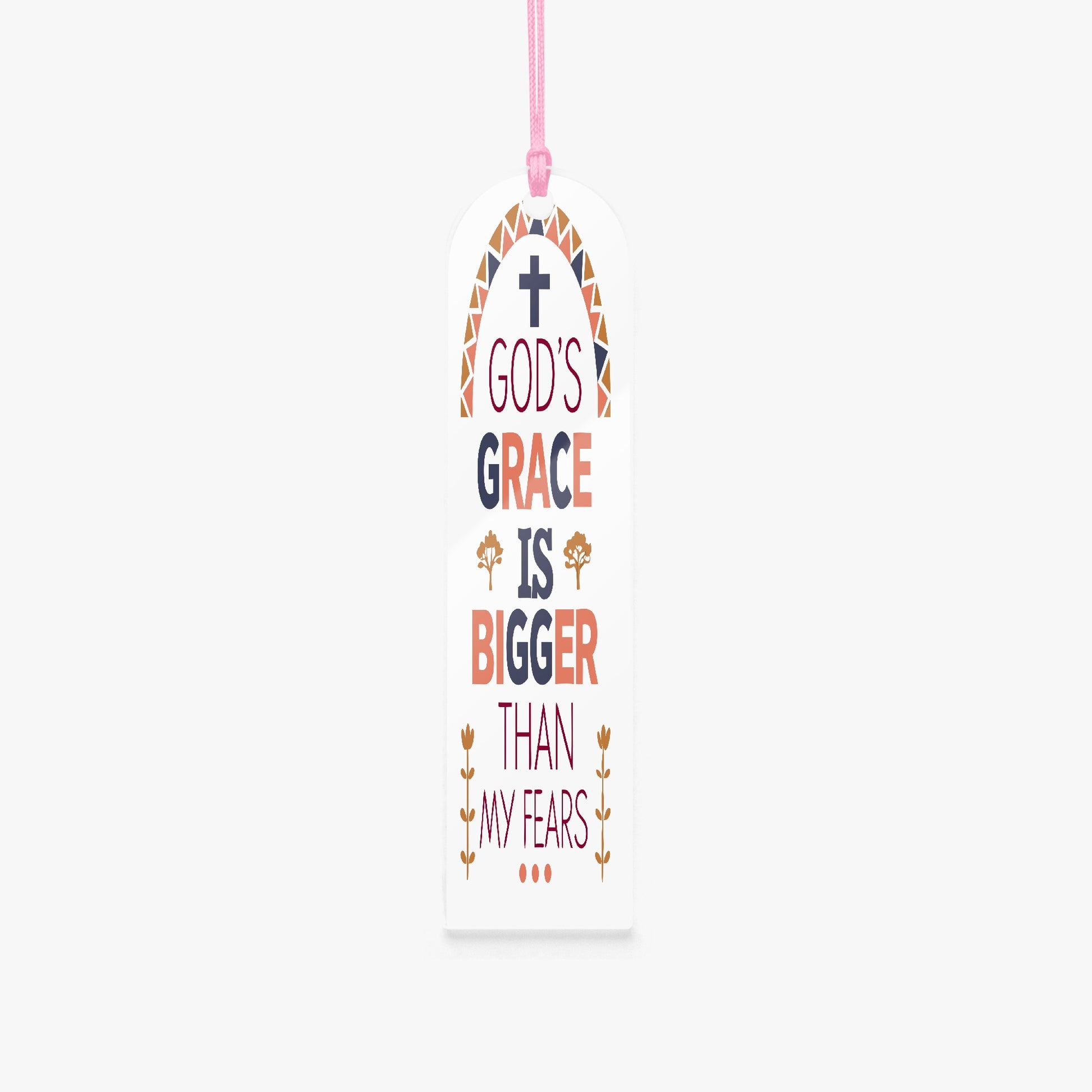 His Grace Christian Arch Acrylic Bookmark - ClaimedbyGodDesigns