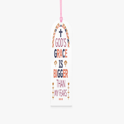 His Grace Christian Arch Acrylic Bookmark - ClaimedbyGodDesigns