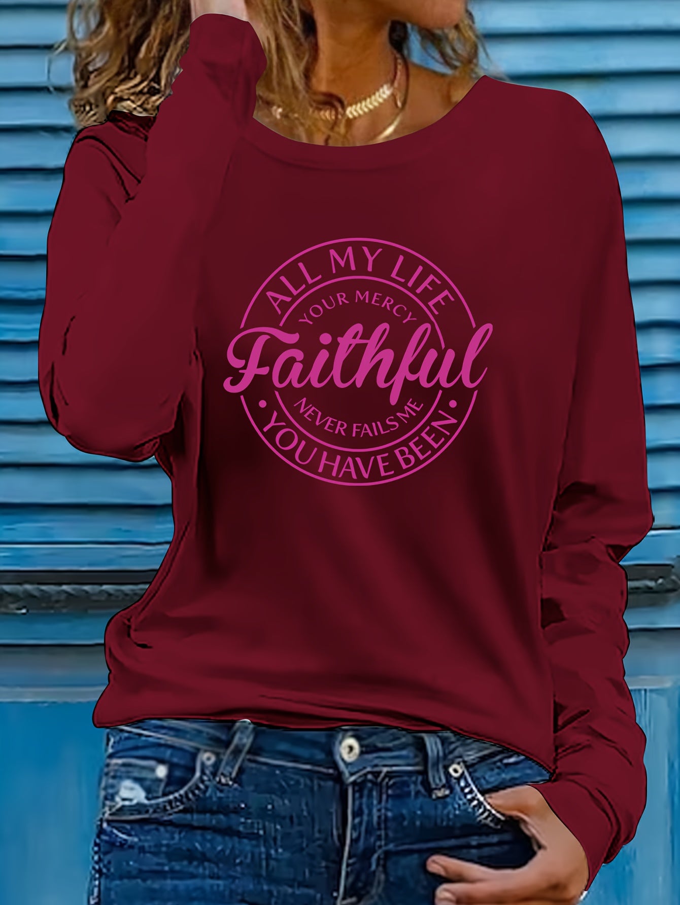 All My Life You Have Been Faithful Women's Christian Pullover Sweatshirt claimedbygoddesigns