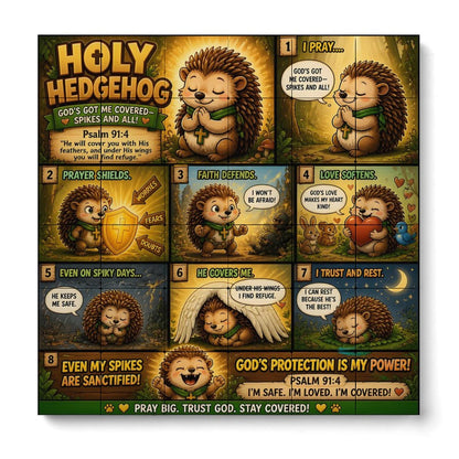 Holy Hedgehog – Building Block Puzzle Ornament - ClaimedbyGodDesigns