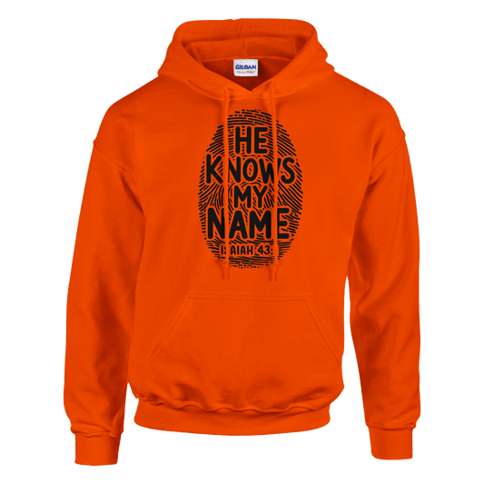 He Knows My Name Christian Women's Pullover Hooded Sweatshirt - ClaimedbyGodDesigns