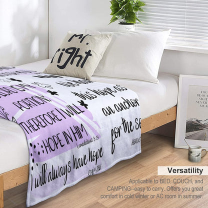 Bible Verse 2 Christian Flannel Throw Blanket