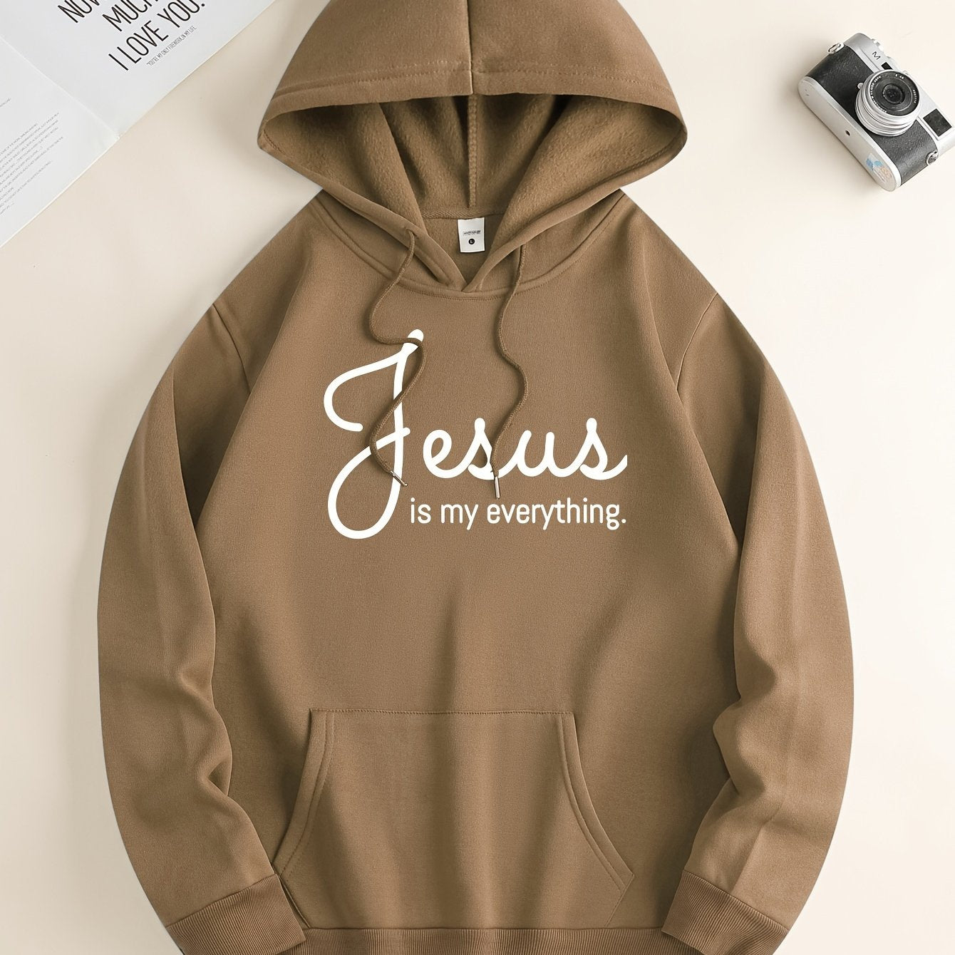 JESUS Is My Everything Unisex Christian Pullover Hooded Sweatshirt claimedbygoddesigns