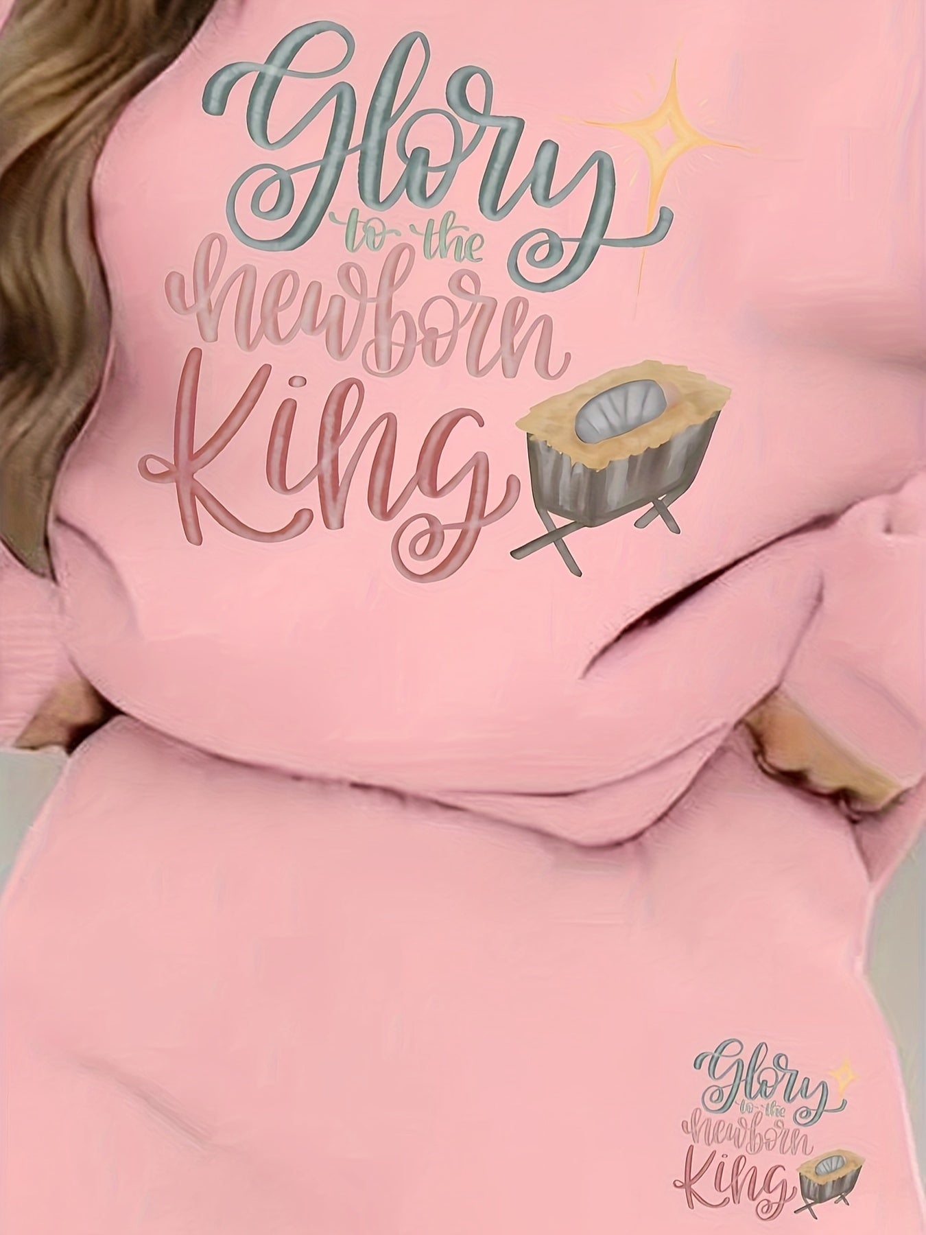 Glory To The Newborn King Women's Christian Casual Outfit claimedbygoddesigns