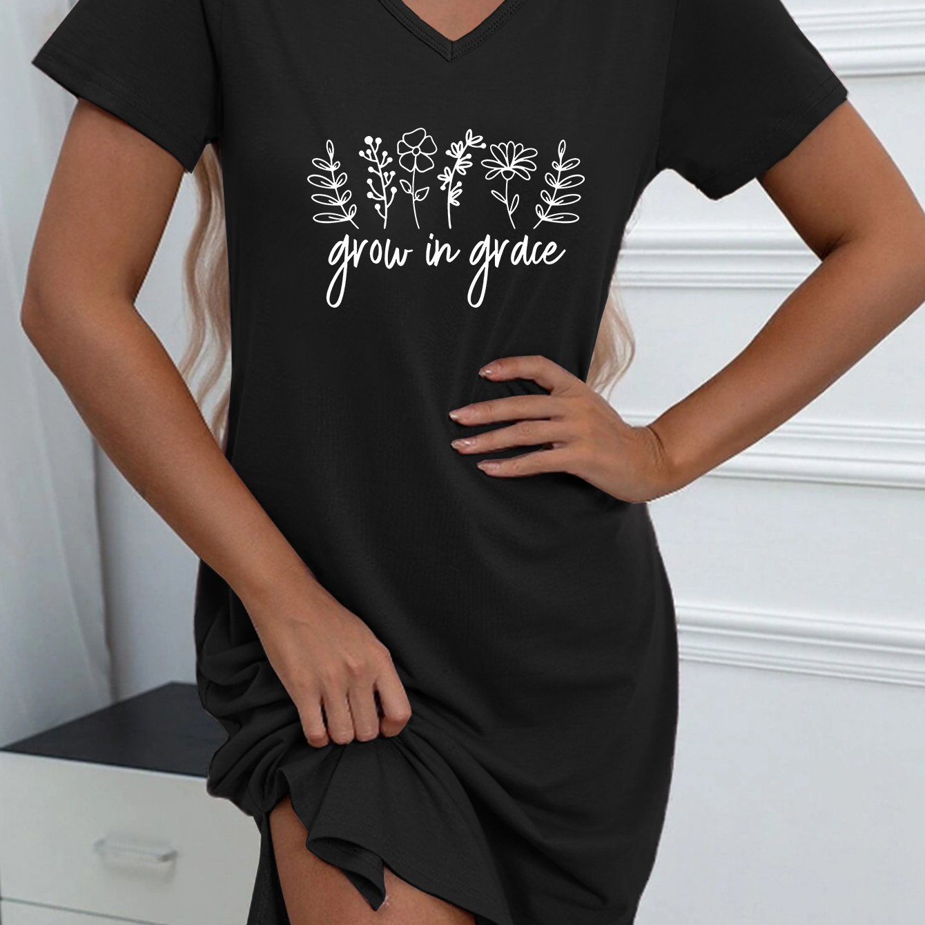 Grow In Grace Women's Christian Casual Dress claimedbygoddesigns