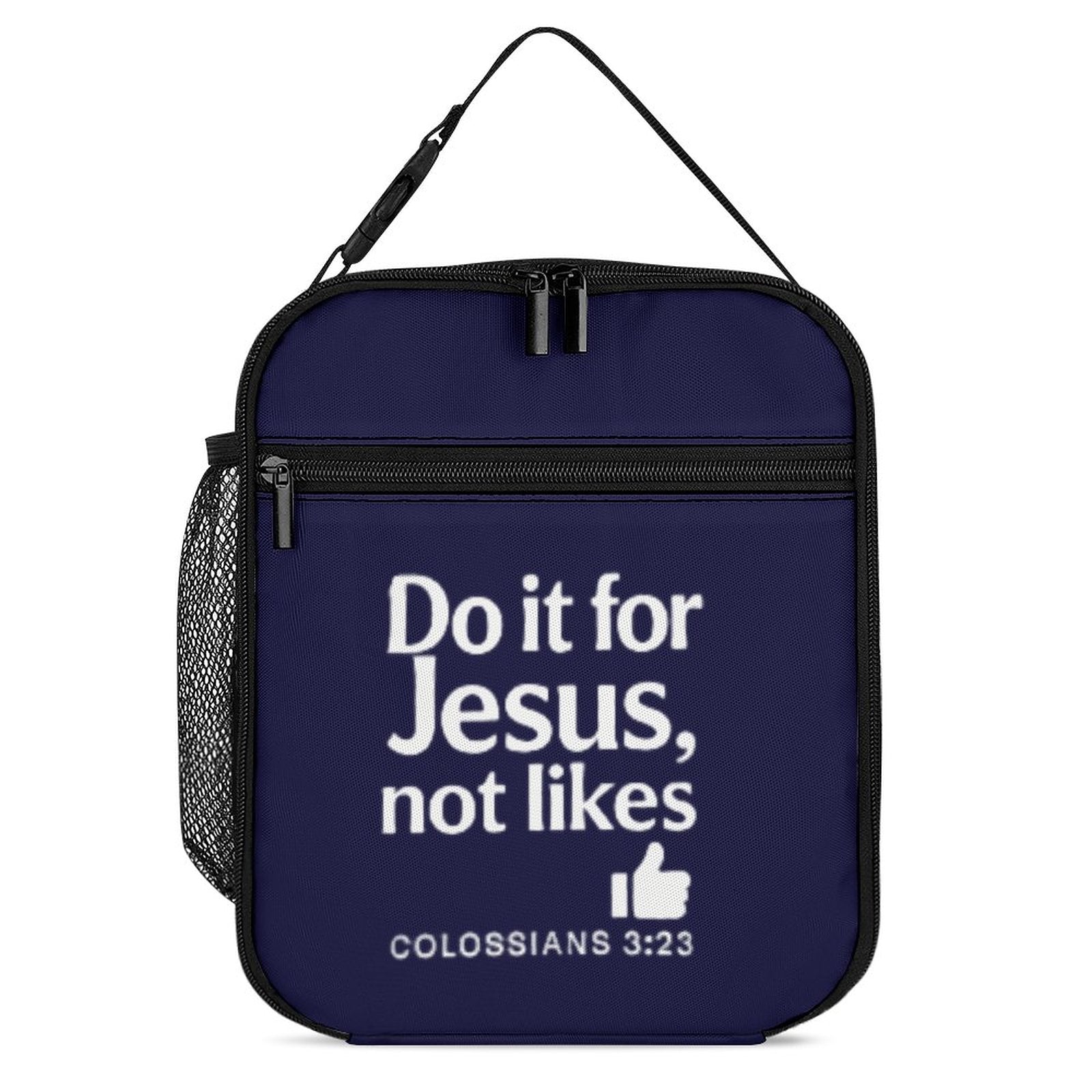 Do It For Him Portable Insulated Lunch Bag for Boys Girls - ClaimedbyGodDesigns