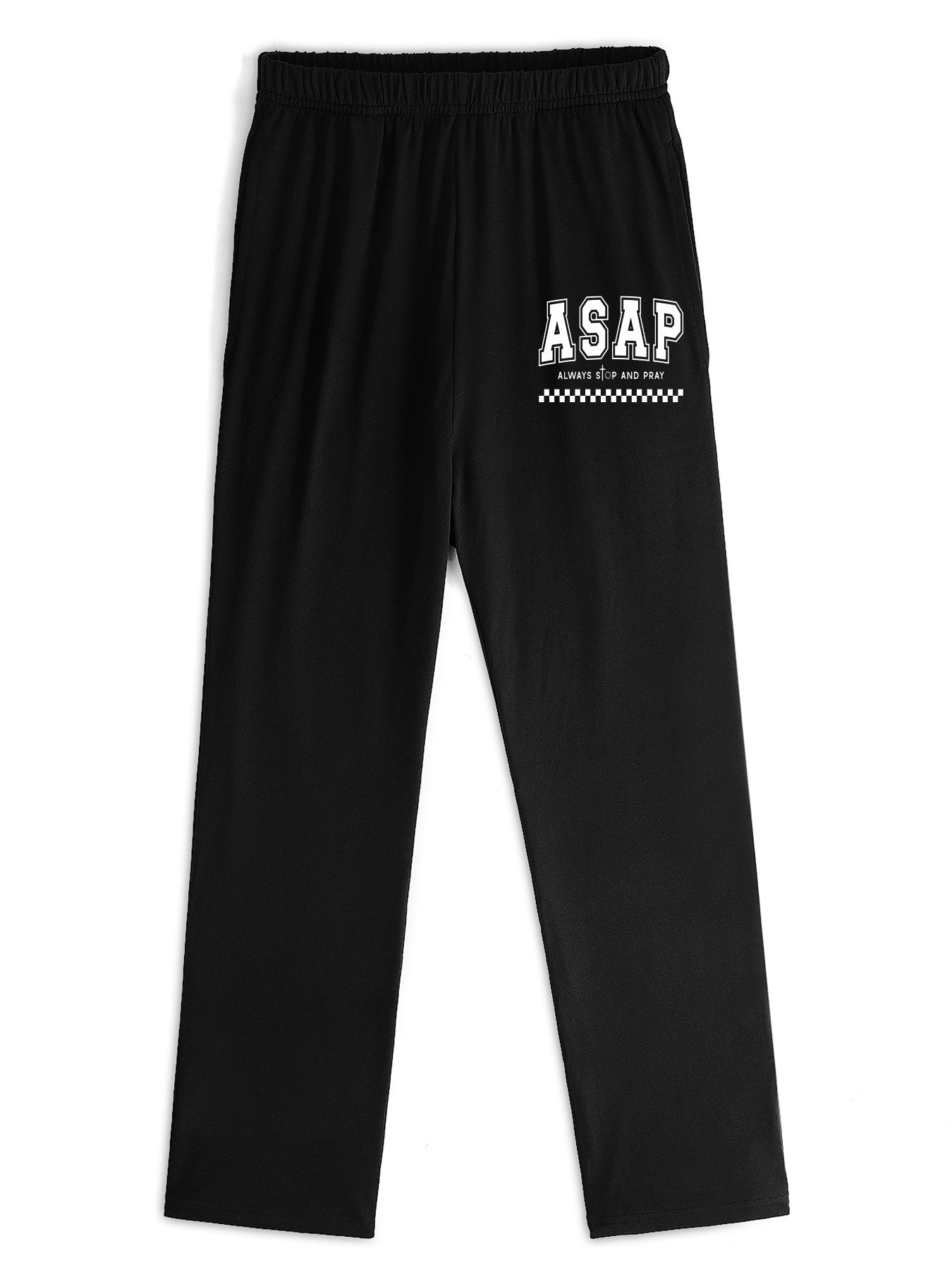 Always Stop And Pray Adult Unisex Christian Plaid Pajamas