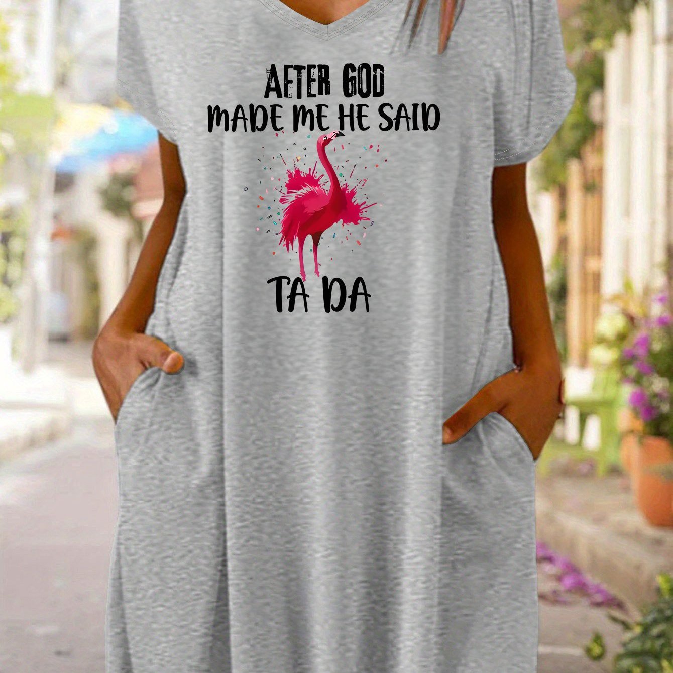 After God Made Me He Said Ta Da Women's Christian Pajama Dress claimedbygoddesigns