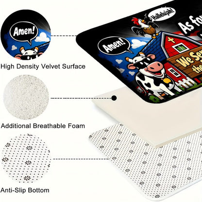 We Will Serve The Lord American Patriotic Christian Kitchen Mat