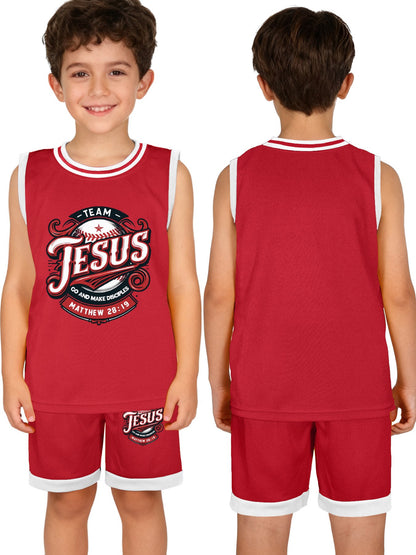 Team Jesus Children's Christian Basketball Jersey Set