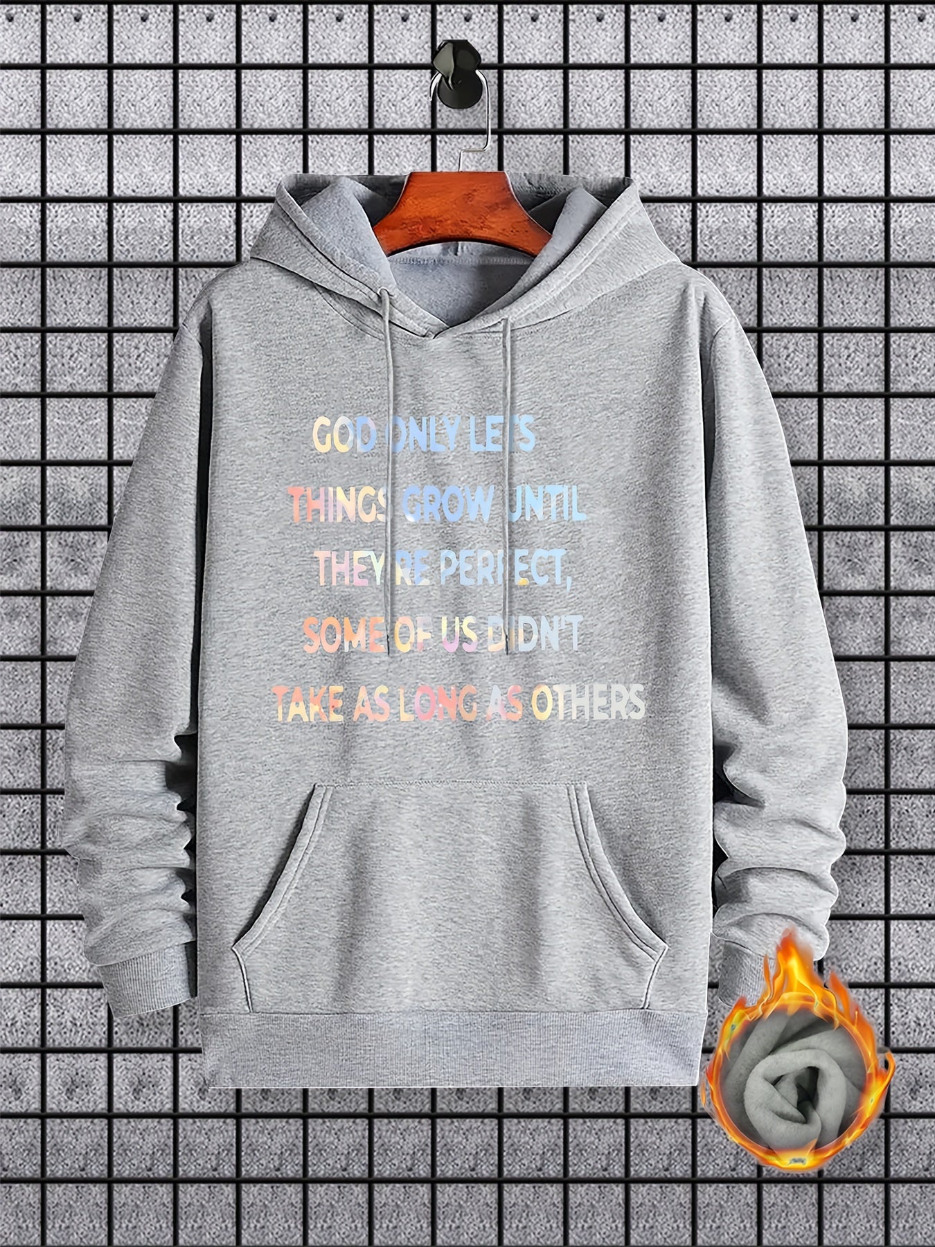 God Only Let's Things Grown Until They're Perfect Men's Christian Pullover Hooded Sweatshirt claimedbygoddesigns