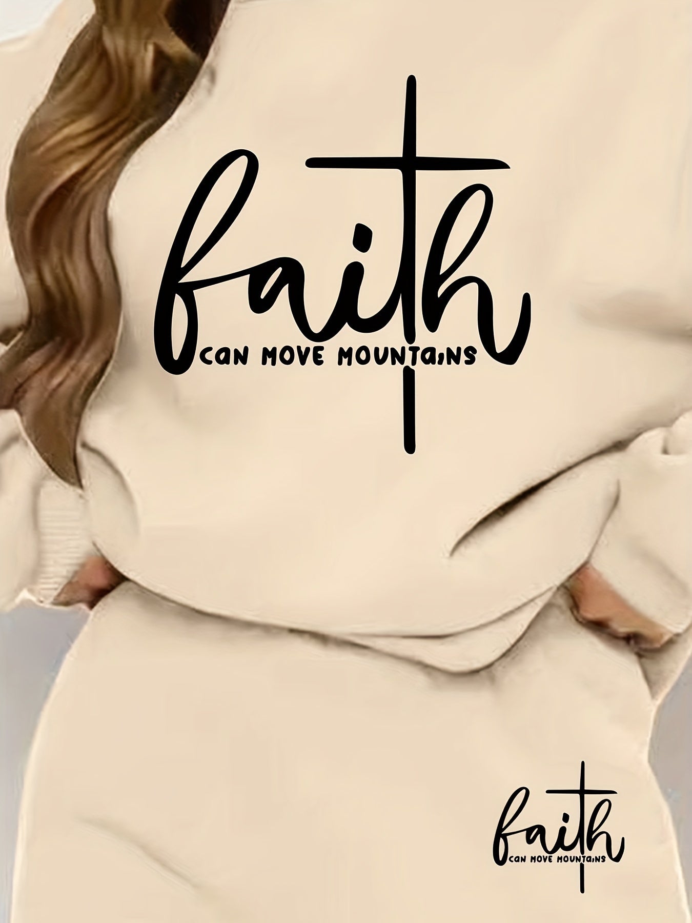 Faith Can Move Mountains Women's Christian Casual Outfit claimedbygoddesigns