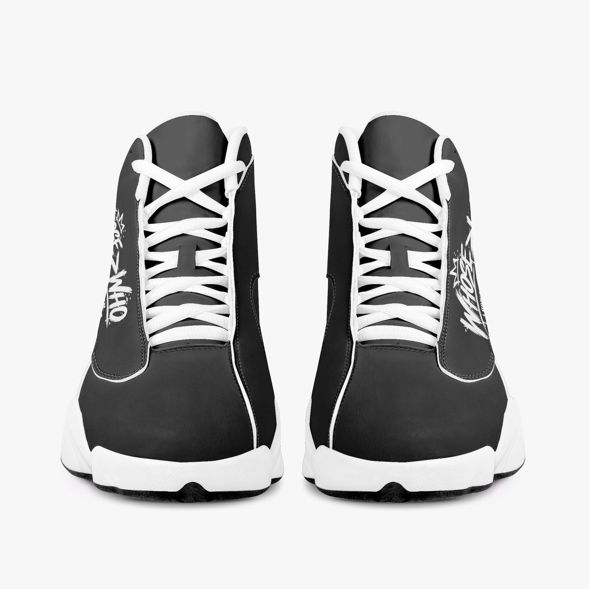 Whose > Who I Know Whose I Am Branded By God high-top leather basketball sneakers, view 2
